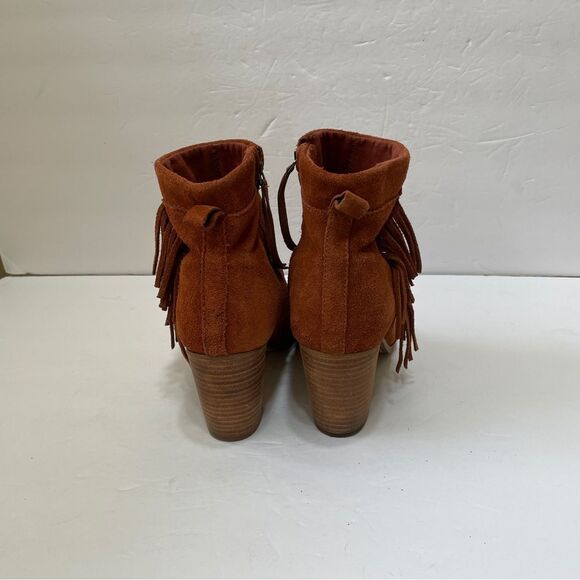 TOMS‎ FRINGE ANKLE BOOTS IN BROWN SUEDE - Picture 4 of 9
